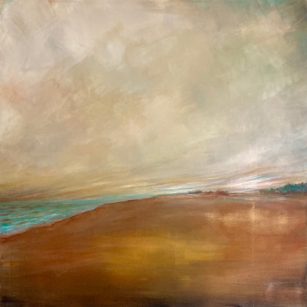 Golden - Original Seascape Painting by Jo Payne