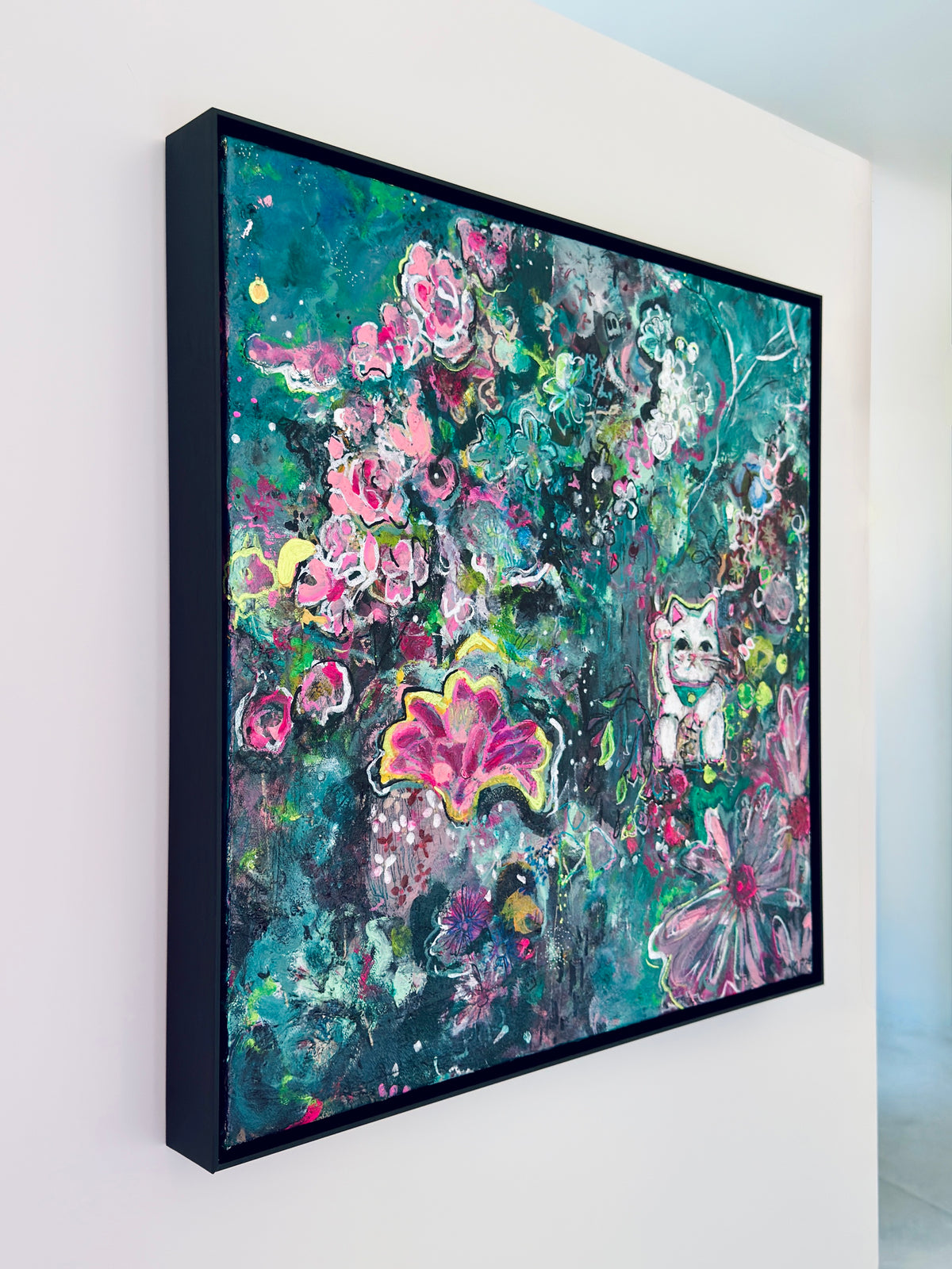 Lucky Cat 1 - Original Painting by Kimberly Furnell