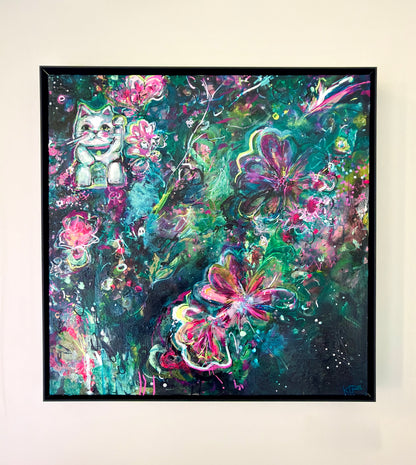 Lucky Cat 2 - Original Painting by Kimberly Furnell