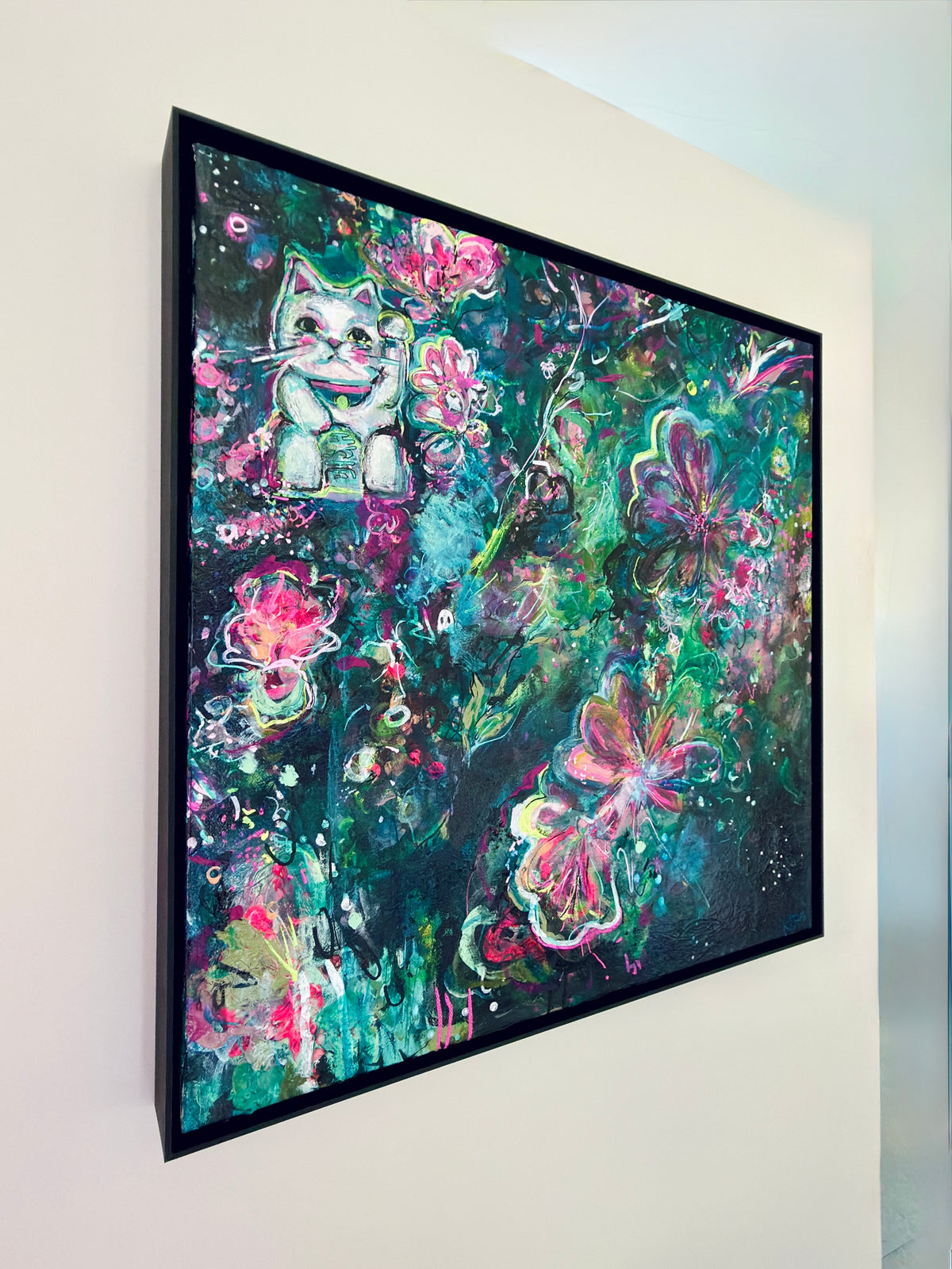 Lucky Cat 2 - Original Painting by Kimberly Furnell