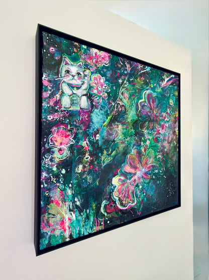 Lucky Cat 2 - Original Painting by Kimberly Furnell