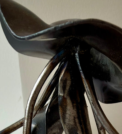 Carbon-Steel Jellyfish with Hat Sculpture by Angellos Glaros